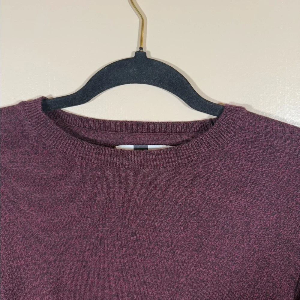 TOPMAN Crewneck Sweater Cotton Maroon Size Medium